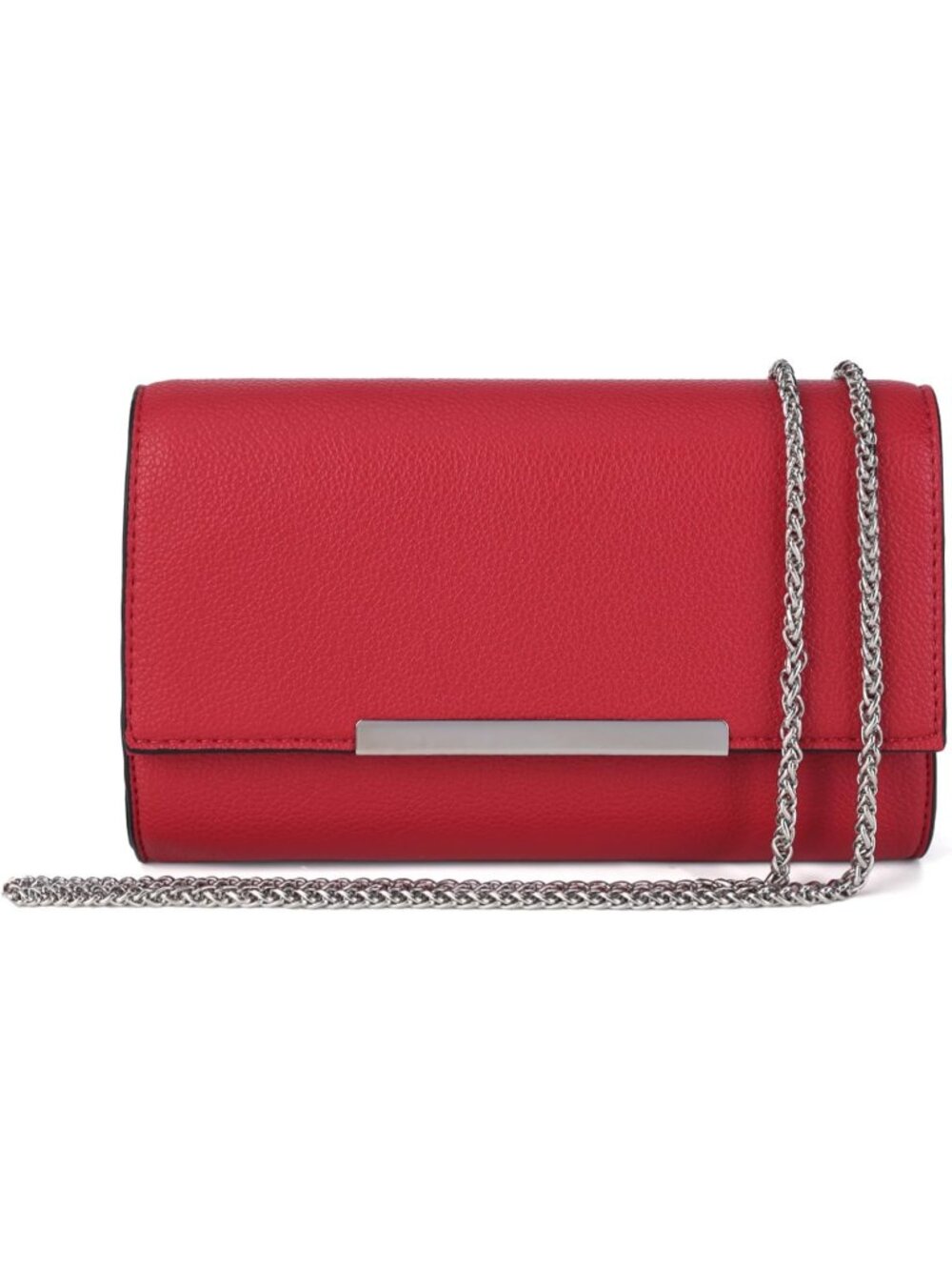 Women’s Red Clutch Purses Wristlet Vegan Leather Formal Evening Bag
